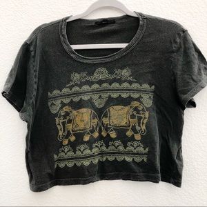 Urban Outfitters Distressed Cropped Tee